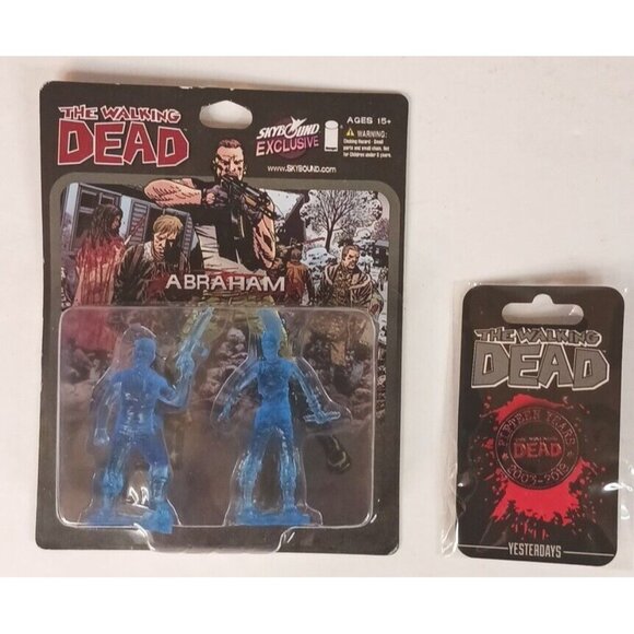 Skybound The Walking Dead Figurine Abraham With 15 Year Pin Factory Sealed - Picture 1 of 5